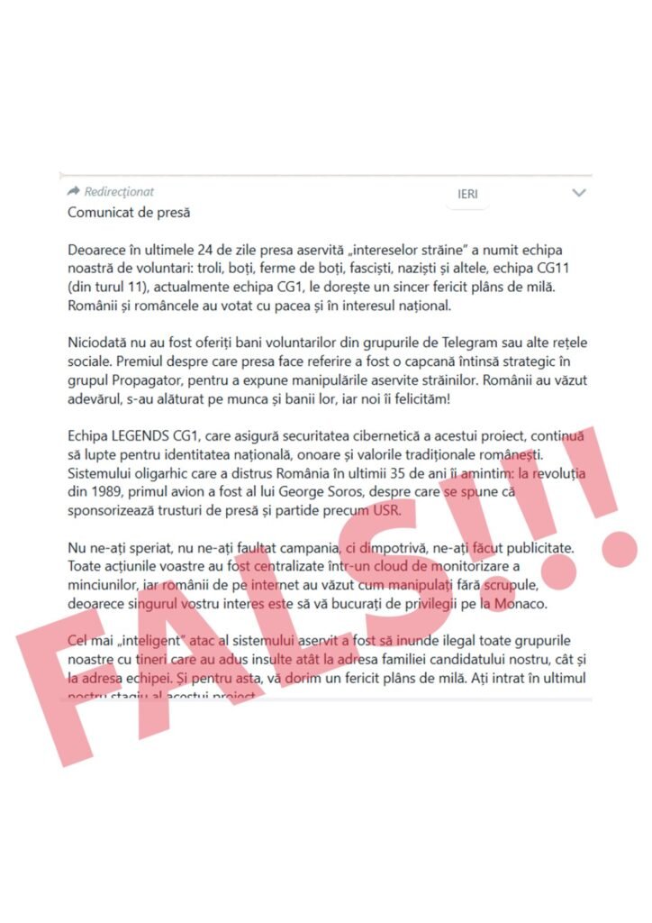 Fals Calin Georgescu