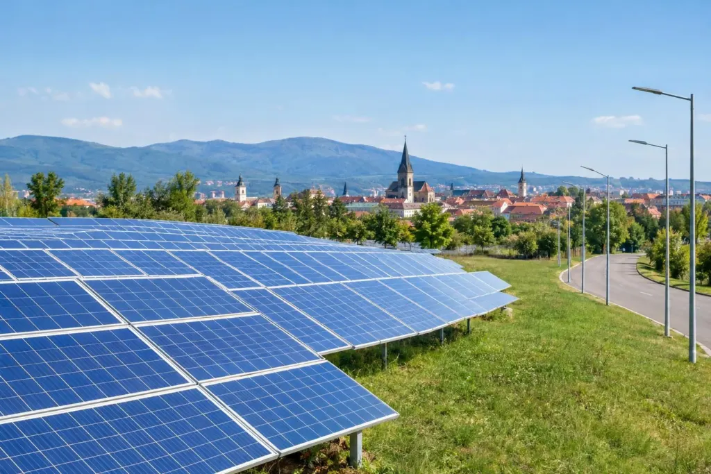 Sibiul va avea un parc fotovoltaic de peste 28 de milioane de lei. Investiția va reduce cheltuielile cu iluminatul public